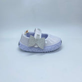 Tenis Brillo Moño Plateado Melosos Estilo